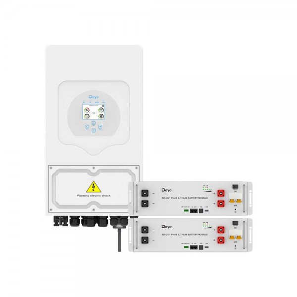 DEYE Inverter SUN-12K-SG04LP3-EU Τριφασικός Υβριδικός (three phase, hybrid - low voltage) 1 τμχ + DEYE Battery capacity 5.12 kWh SE-G5.1Pro-B 2τμχ
