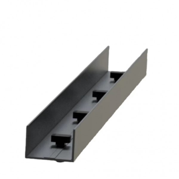Συνδετήρας προφίλ AR2 40mm x 40mm Μαύρος + 4 βίδες T L=480mm