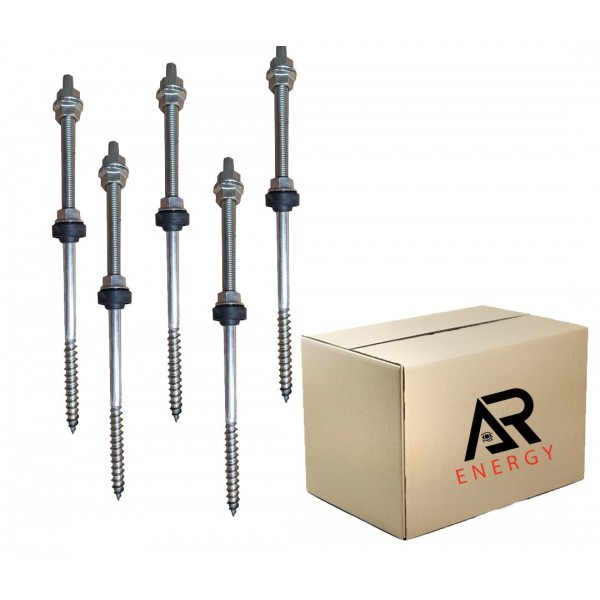 Συσκευασία 50 τεμαχίων – Βίδα A2 Inox M 10×250 DIN 6923+1 EPDM